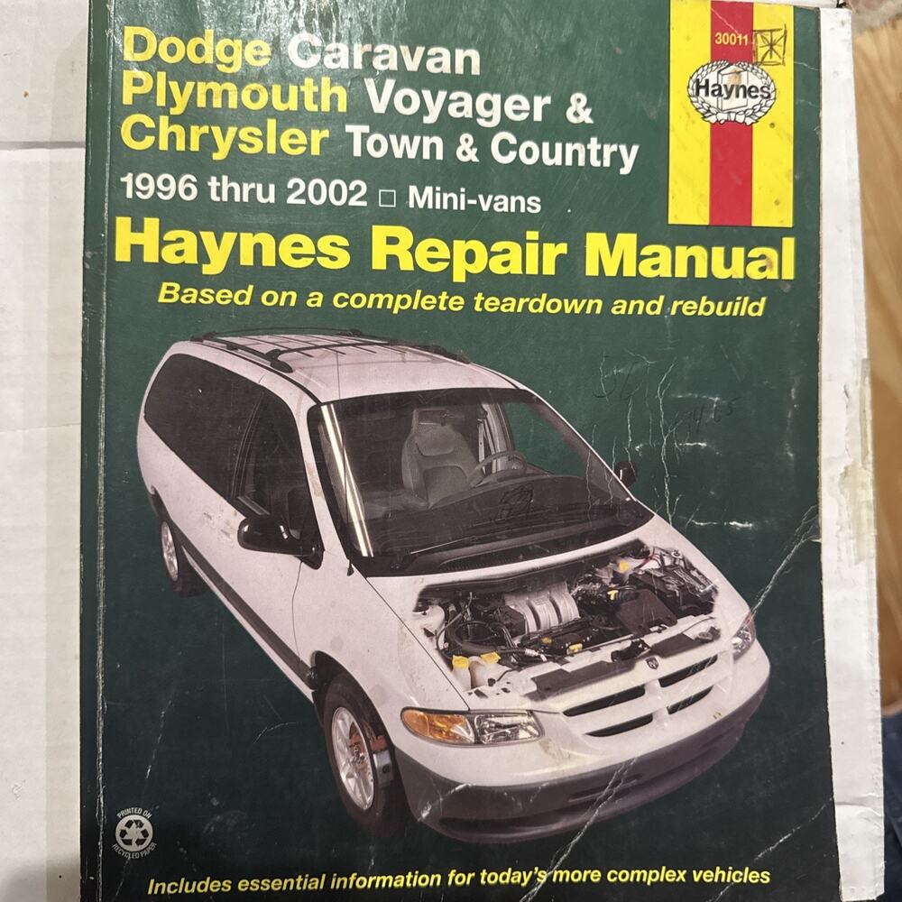 Haynes 30011 Manual 1996-2002 Dodge Caravan Plymouth Voyage Dodge Town & Country
